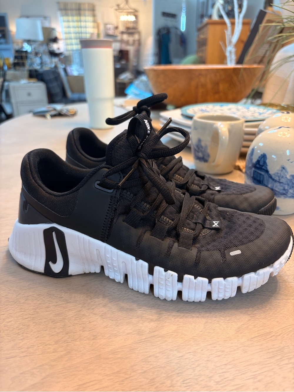 Nike Black and White Flex-Style Training Shoes